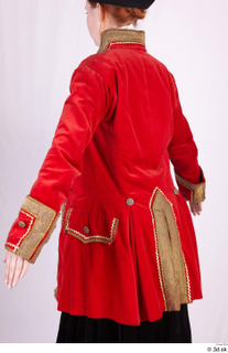  Photos Woman in Historical Dress 75 17th century Historical clothing red jacket upper body 0005.jpg